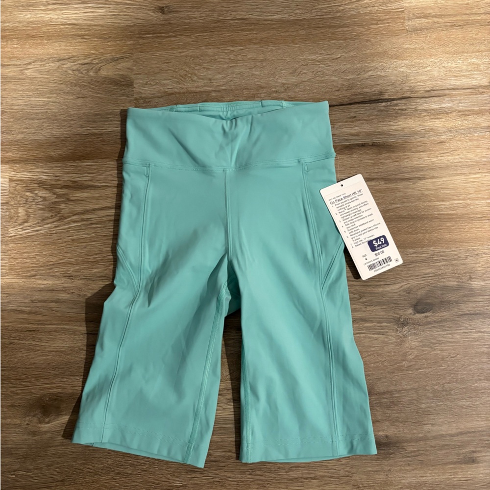 NWT Lululemon On Pace HR 10” Wild Mint Size 4 Shorts